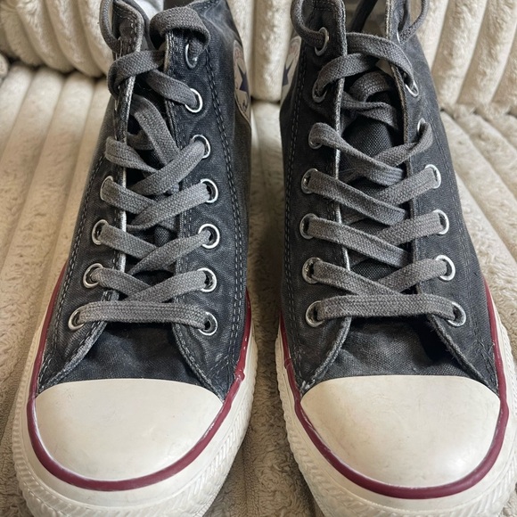 Converse Chuck Taylor All Star Lux Hidden Wedge Hi Top Gray Shoes - Picture 7 of 10